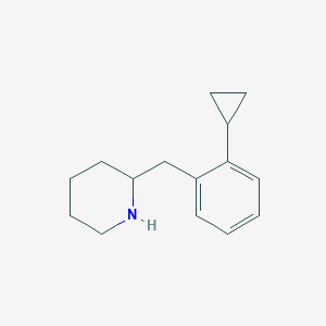 molecular formula C15H21N B2472578 2-[(2-Cyclopropylphenyl)methyl]piperidine CAS No. 2169151-02-2