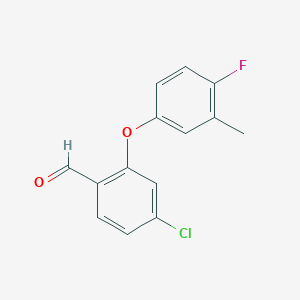 4-Chloro-2-(4-fluoro-3-methylphenoxy)benzaldehyde