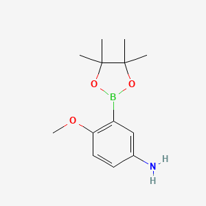4-Methoxy-3-(tetramethyl-1,3,2-dioxaborolan-2-yl)aniline