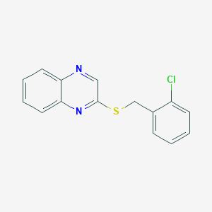 molecular formula C15H11ClN2S B2472599 2-[(2-Chlorobenzyl)sulfanyl]quinoxaline CAS No. 338977-83-6