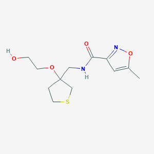 N-((3-(2-hydroxyethoxy)tetrahydrothiophen-3-yl)methyl)-5-methylisoxazole-3-carboxamide