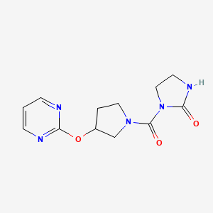 1-(3-(Pyrimidin-2-yloxy)pyrrolidine-1-carbonyl)imidazolidin-2-one