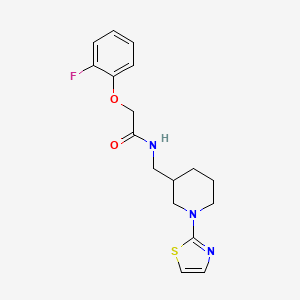 molecular formula C17H20FN3O2S B2472647 2-(2-氟苯氧基)-N-((1-(噻唑-2-基)哌啶-3-基)甲基)乙酰胺 CAS No. 1795458-65-9