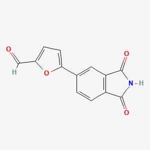 molecular formula C13H7NO4 B2472655 Isoindole-1,3(2H)-dione, 5-(5-formyl-2-furyl)- CAS No. 591212-59-8