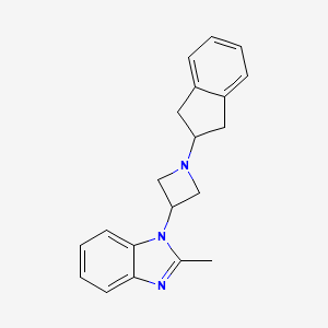 molecular formula C20H21N3 B2472663 1-[1-(2,3-Dihydro-1H-inden-2-yl)azetidin-3-yl]-2-methylbenzimidazole CAS No. 2380191-47-7