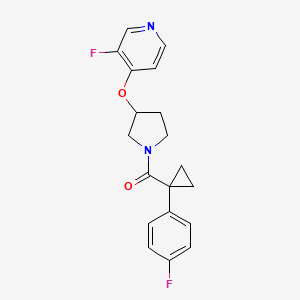 [1-(4-Fluorophenyl)cyclopropyl]-[3-(3-fluoropyridin-4-yl)oxypyrrolidin-1-yl]methanone