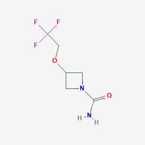 molecular formula C6H9F3N2O2 B2472667 3-(2,2,2-Trifluoroethoxy)azetidine-1-carboxamide CAS No. 2157936-10-0