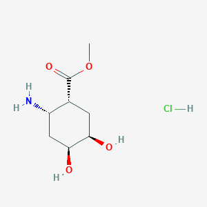 Methyl (1R,2S,4S,5R)-2-amino-4,5-dihydroxycyclohexane-1-carboxylate;hydrochloride
