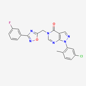 molecular formula C21H14ClFN6O2 B2472673 N-(4-fluorophenyl)-6,7-dimethoxy-2-[(4-methylpiperidin-1-yl)carbonyl]quinolin-4-amine CAS No. 1112349-50-4