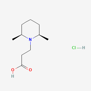 3-[(2R,6S)-2,6-Dimethyl-1-piperidinyl]propanoic acid hydrochloride