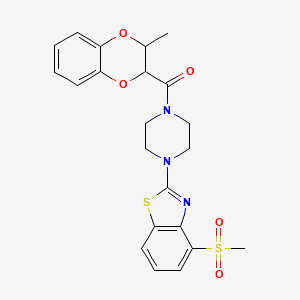 (3-Methyl-2,3-dihydrobenzo[b][1,4]dioxin-2-yl)(4-(4-(methylsulfonyl)benzo[d]thiazol-2-yl)piperazin-1-yl)methanone