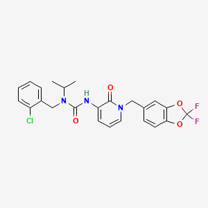 N-(2-chlorobenzyl)-N'-{1-[(2,2-difluoro-1,3-benzodioxol-5-yl)methyl]-2-oxo-1,2-dihydro-3-pyridinyl}-N-isopropylurea