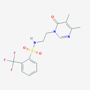 N-(2-(4,5-dimethyl-6-oxopyrimidin-1(6H)-yl)ethyl)-2-(trifluoromethyl)benzenesulfonamide
