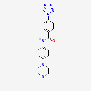 molecular formula C19H21N7O B2472705 N-(4-(4-甲基哌嗪-1-基)苯基)-4-(1H-四唑-1-基)苯甲酰胺 CAS No. 924829-18-5