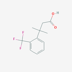 molecular formula C12H13F3O2 B2472707 3-Methyl-3-[2-(trifluoromethyl)phenyl]butanoic acid CAS No. 1518241-73-0
