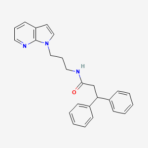 molecular formula C25H25N3O B2472712 N-(3-(1H-pyrrolo[2,3-b]pyridin-1-yl)propyl)-3,3-diphenylpropanamide CAS No. 1795300-89-8