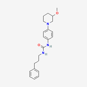 1-(4-(3-Methoxypiperidin-1-yl)phenyl)-3-(3-phenylpropyl)urea