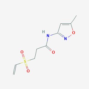 3-Ethenylsulfonyl-N-(5-methyl-1,2-oxazol-3-yl)propanamide