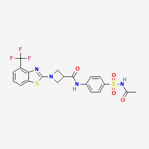 N-(4-(N-acetylsulfamoyl)phenyl)-1-(4-(trifluoromethyl)benzo[d]thiazol-2-yl)azetidine-3-carboxamide