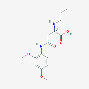 molecular formula C15H22N2O5 B2472739 4-((2,4-Dimethoxyphenyl)amino)-4-oxo-2-(propylamino)butanoic acid CAS No. 1047992-59-5