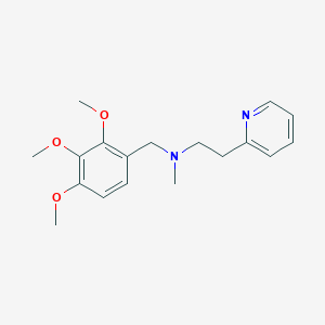 molecular formula C18H24N2O3 B247274 N-methyl-2-(pyridin-2-yl)-N-(2,3,4-trimethoxybenzyl)ethanamine 