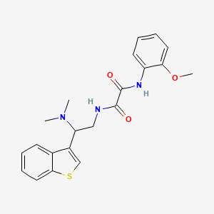 molecular formula C21H23N3O3S B2472743 N1-(2-(benzo[b]thiophen-3-yl)-2-(dimethylamino)ethyl)-N2-(2-methoxyphenyl)oxalamide CAS No. 2034570-29-9