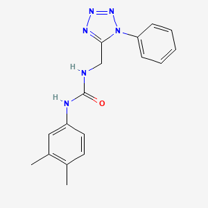 molecular formula C17H18N6O B2472756 1-(3,4-二甲基苯基)-3-((1-苯基-1H-四唑-5-基)甲基)脲 CAS No. 951483-14-0