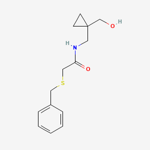 2-(benzylthio)-N-((1-(hydroxymethyl)cyclopropyl)methyl)acetamide