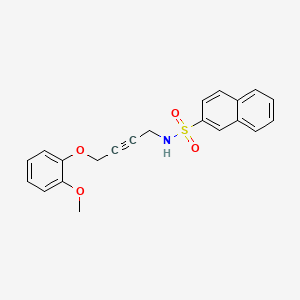 molecular formula C21H19NO4S B2472765 N-(4-(2-methoxyphenoxy)but-2-yn-1-yl)naphthalene-2-sulfonamide CAS No. 1428364-57-1
