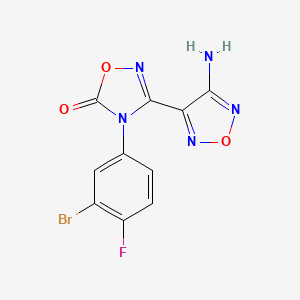 3-(4-amino-1,2,5-oxadiazol-3-yl)-4-(3-bromo-4-fluorophenyl)-1,2,4-oxadiazol-5(4H)-one
