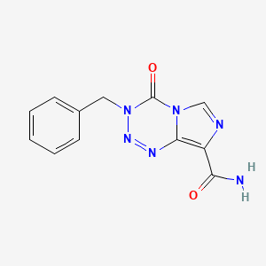 molecular formula C12H10N6O2 B2472770 3-Benzyl-4-oxo-3,4-dihydroimidazo[5,1-d][1,2,3,5]tetrazine-8-carboxamide CAS No. 85623-02-5