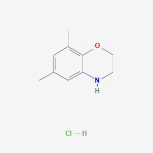 molecular formula C10H14ClNO B2472771 6,8-dimethyl-3,4-dihydro-2H-1,4-benzoxazine hydrochloride CAS No. 1909337-21-8