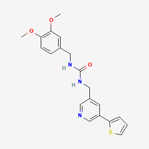 1-(3,4-Dimethoxybenzyl)-3-((5-(thiophen-2-yl)pyridin-3-yl)methyl)urea