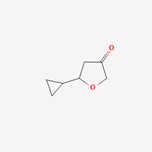 molecular formula C7H10O2 B2472780 5-Cyclopropyloxolan-3-one CAS No. 1989659-29-1
