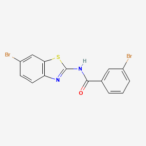 molecular formula C14H8Br2N2OS B2472795 3-溴-N-(6-溴-1,3-苯并噻唑-2-基)苯甲酰胺 CAS No. 313368-01-3