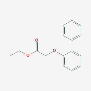 molecular formula C16H16O3 B024728 Ethyl 2-(2-phenylphenoxy)acetate CAS No. 107352-46-5