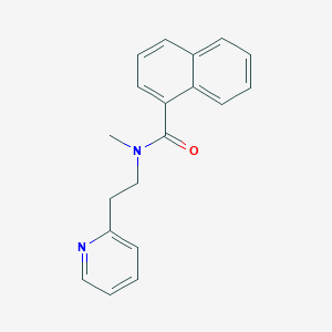 molecular formula C19H18N2O B247282 N-methyl-N-[2-(2-pyridinyl)ethyl]-1-naphthamide 