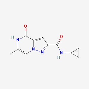 N-cyclopropyl-6-methyl-4-oxo-4,5-dihydropyrazolo[1,5-a]pyrazine-2-carboxamide