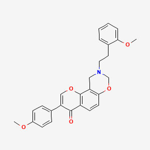 9-(2-methoxyphenethyl)-3-(4-methoxyphenyl)-9,10-dihydrochromeno[8,7-e][1,3]oxazin-4(8H)-one