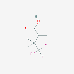 molecular formula C7H9F3O2 B2472830 2-[1-(Trifluoromethyl)cyclopropyl]propanoic acid CAS No. 2248364-81-8