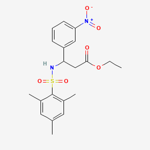 Ethyl 3-(3-nitrophenyl)-3-(2,4,6-trimethylbenzenesulfonamido)propanoate