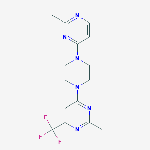 2-Methyl-4-[4-(2-methylpyrimidin-4-yl)piperazin-1-yl]-6-(trifluoromethyl)pyrimidine