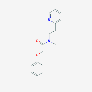 molecular formula C17H20N2O2 B247285 N-methyl-2-(4-methylphenoxy)-N-(2-pyridin-2-ylethyl)acetamide 