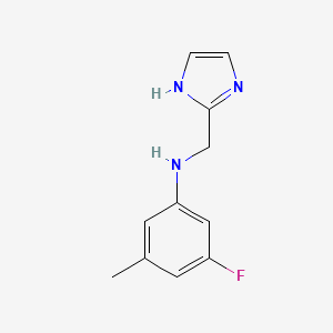 3-fluoro-N-[(1H-imidazol-2-yl)methyl]-5-methylaniline