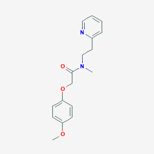 molecular formula C17H20N2O3 B247286 2-(4-methoxyphenoxy)-N-methyl-N-[2-(2-pyridinyl)ethyl]acetamide 