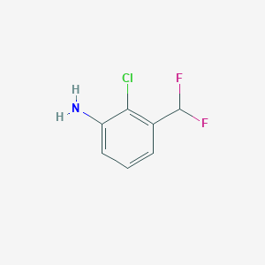 molecular formula C7H6ClF2N B2472862 2-Chloro-3-(difluoromethyl)aniline CAS No. 1261499-71-1