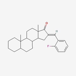 molecular formula C26H33FO B2472864 (E)-16-(2-fluorobenzylidene)-10,13-dimethyltetradecahydro-1H-cyclopenta[a]phenanthren-17(2H)-one CAS No. 1095781-40-0