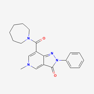 molecular formula C20H22N4O2 B2472872 7-(azepane-1-carbonyl)-5-methyl-2-phenyl-2H-pyrazolo[4,3-c]pyridin-3(5H)-one CAS No. 921879-67-6