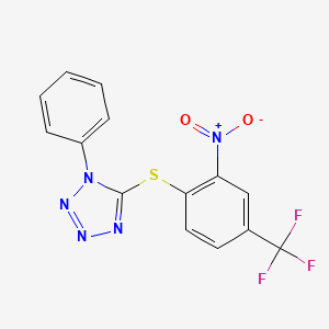 5-{[2-nitro-4-(trifluoromethyl)phenyl]thio}-1-phenyl-1H-tetrazole