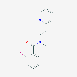 2-fluoro-N-methyl-N-[2-(2-pyridinyl)ethyl]benzamide